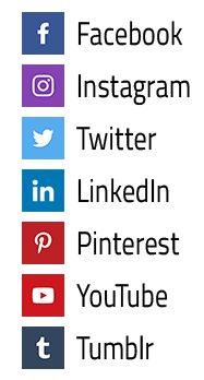 Social Media for Business-trans Facebook Instagram Twitter LinkedIn Pinterest YouTube Tumblr