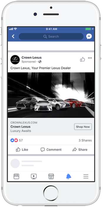 facebook ad car example Facebook Ad